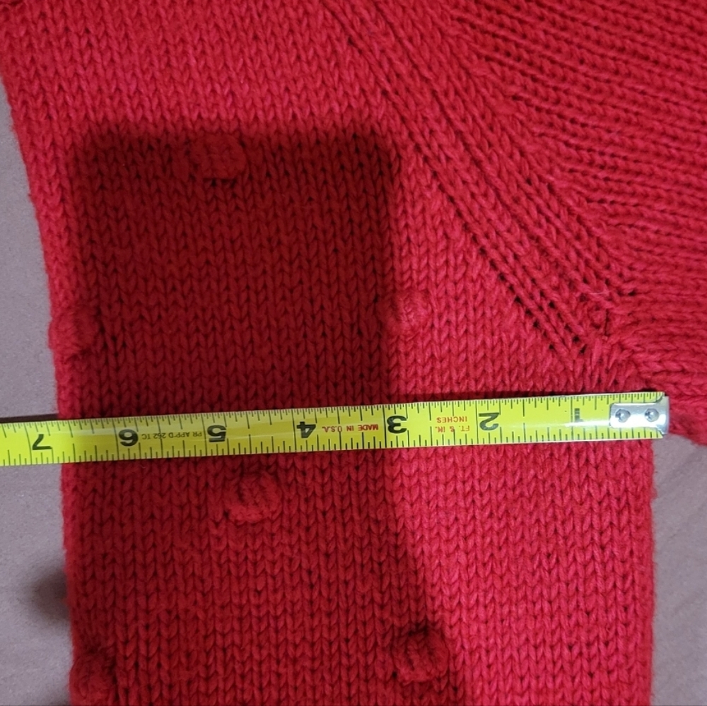Lucky brand Red Bobble stitch crew neck sweater size XL - Picture 9 of 14